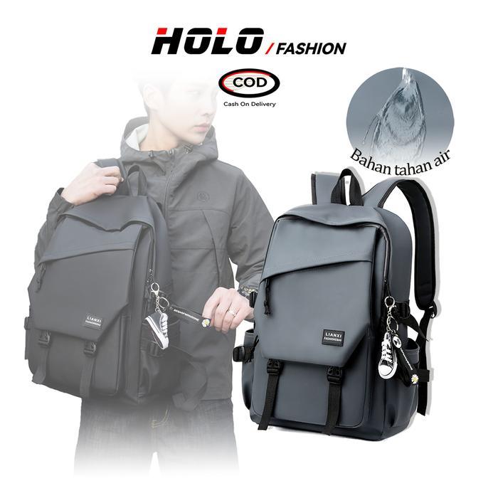 HOLO Tas Ransel Cowok Tas Sekolah Tas Traveling Premium Kuat Backpack Tas Kuliah Pria Waterproof