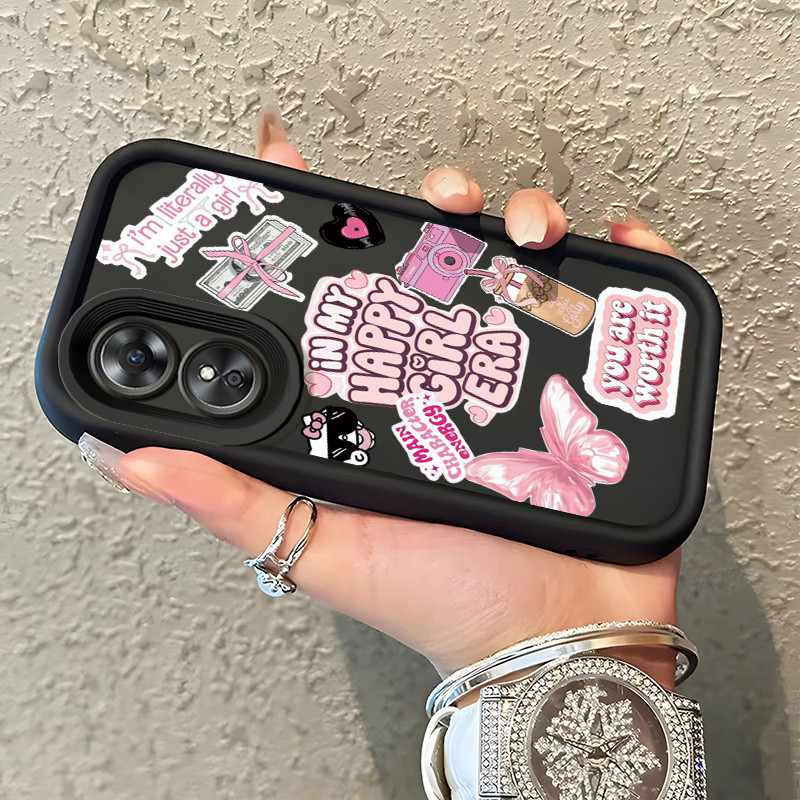 Casing Hp OPPO A17 OPPO A17K Case Casing dopamin pola Kasus HP Tangga Langit Mewah Silikon Softcase 