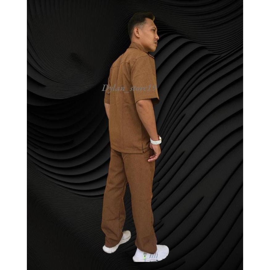 Seragam PNS seragam PEMDA pria khaki/celana PNS keki /kemeja PNS keki - RDM1