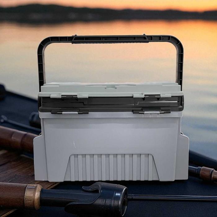 TAFFSPORT KOTAK PERKAKAS PANCING FISHING TACKLE BOX DOUBLE LAYER - JF-31