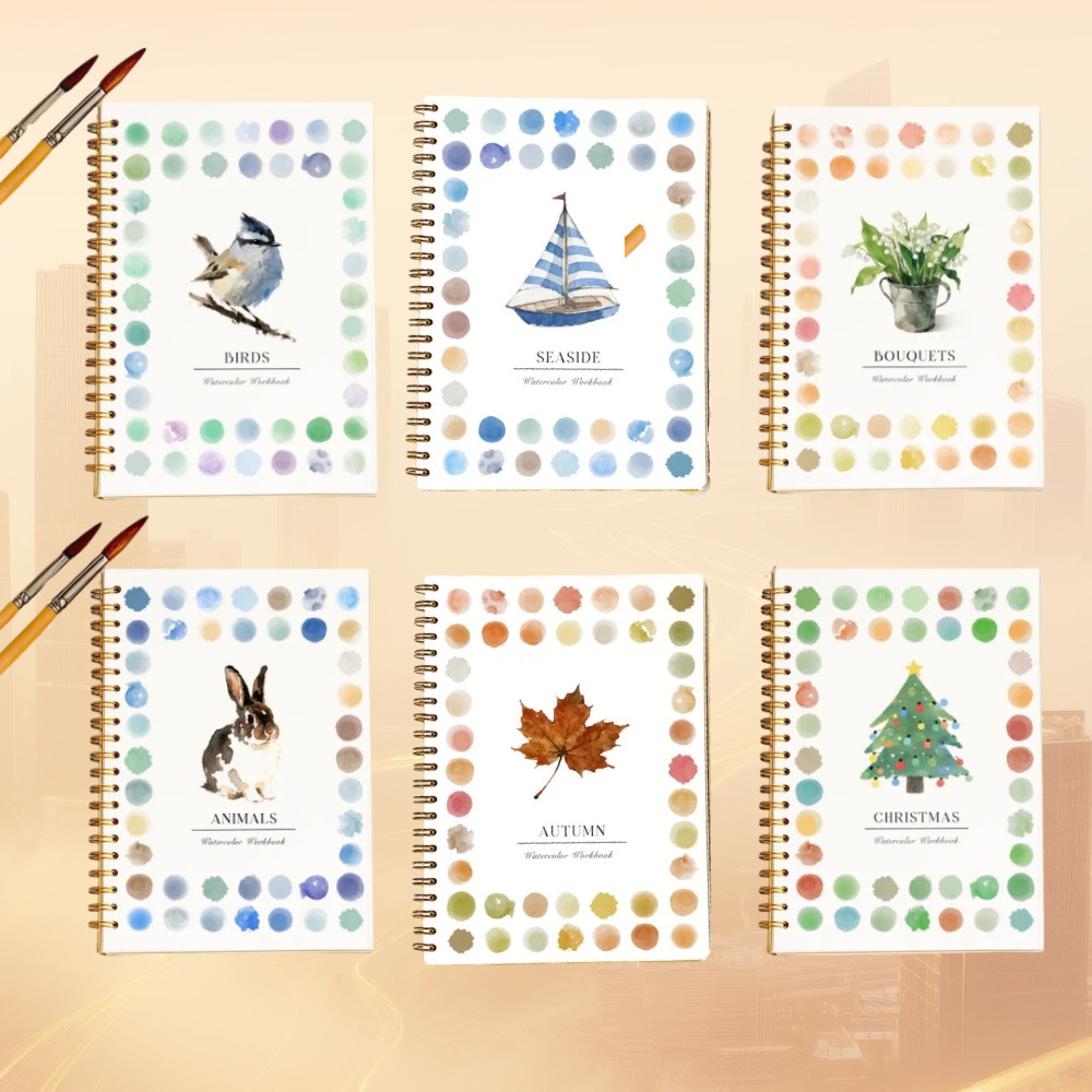 Beginner'S Practice Book For Painting Watercolor Oil Painting Dyeing Album Comes Coloring Book