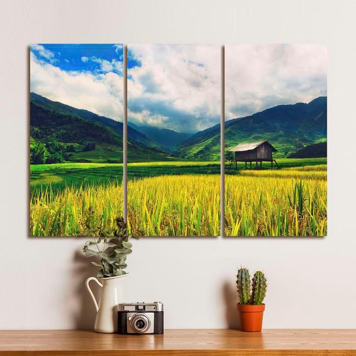 Ready Pajangan Rumah Sawah Pemandangan Desa Dekorasi Rumah Vintage