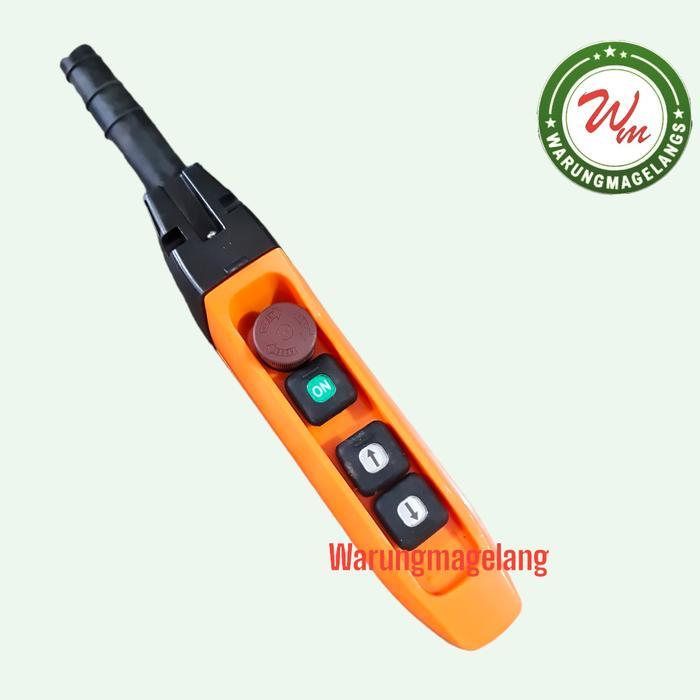 Remote Control 3 Tombol Hoist Crane Control Push Button Switching
