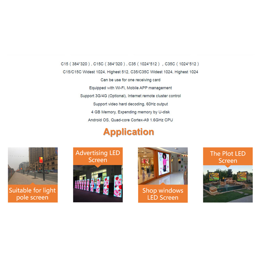 HD-C16C Asynchronous Card Support 384*320 Pixels 3G/4G/WIFI Hardware Decode Audio 2*50pin