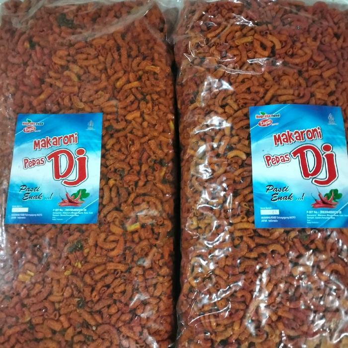 "New" Makroni DJ daun jeruk 1 kg Pedas camilan Food