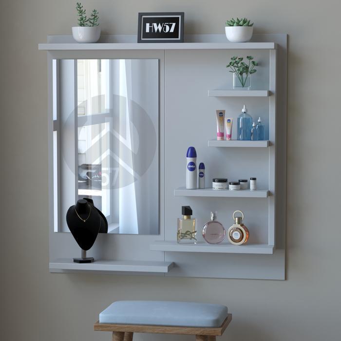 Meja Rias Minimalis Gantung Rak Dinding Cermin Rak Kosmetik Murah Kayu Furniture