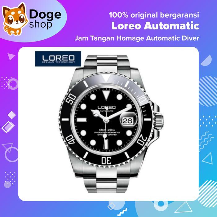 Loreo Automatic Diver Watch Homage Jam Tangan Otomatis Seagull Movement Watch Sapphire Crystal