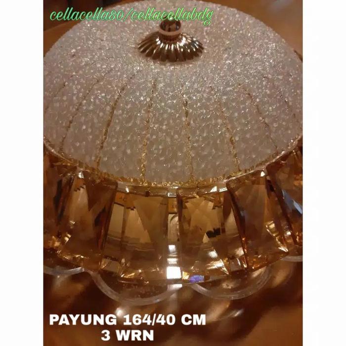 LAMPU PLAFON KRISTAL 40 CM + LED / LAMPU PLAFON / LAMPU HIAS
