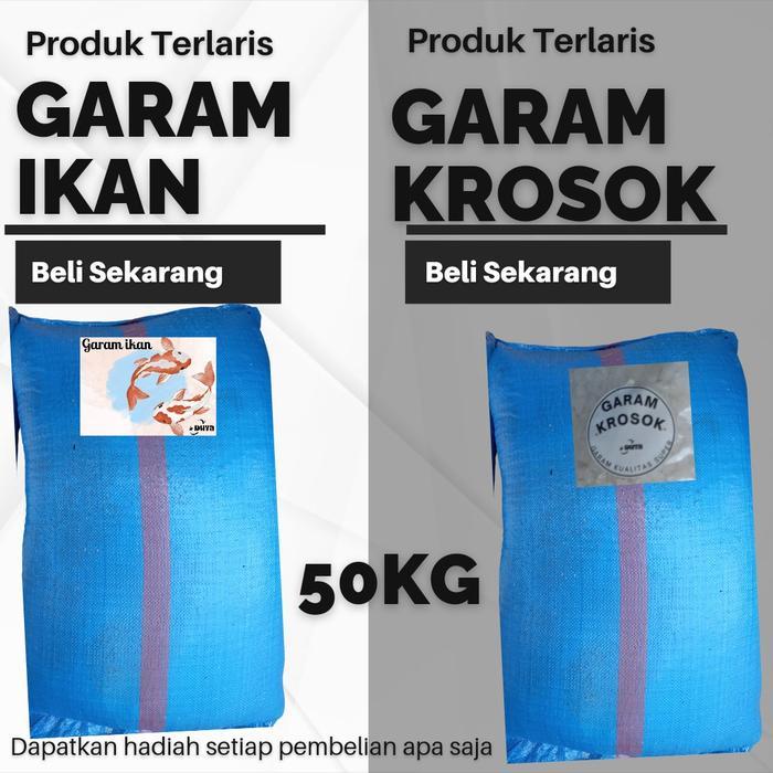 Garam Krosok 50Kg - Garam Kasar - Garam Masak - Garam Kristal -Garam Ikan - Garam Kasar - Garam
