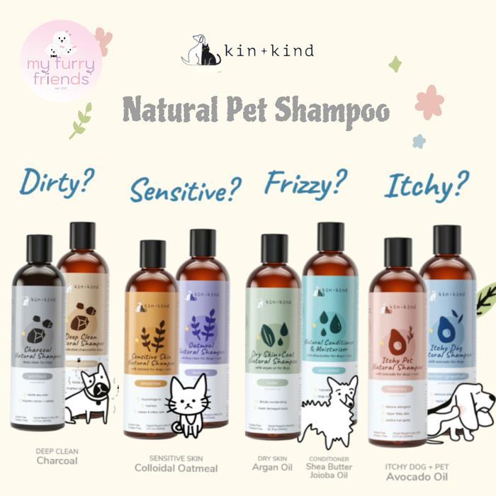 Kin+Kind Pet Natural Shampoo Premium Cat Dog Anjing Kucing Kin Kind