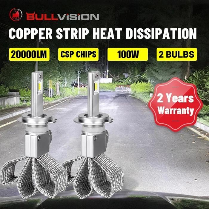 . H7 LED HEADLIGHTS 20000LM H4 H11 H1 H8 H9 9005 9006 HB3 HB4 6000K -