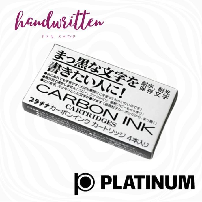 Platinum Black Carbon Waterproof Fountain Pen Ink Cartridge