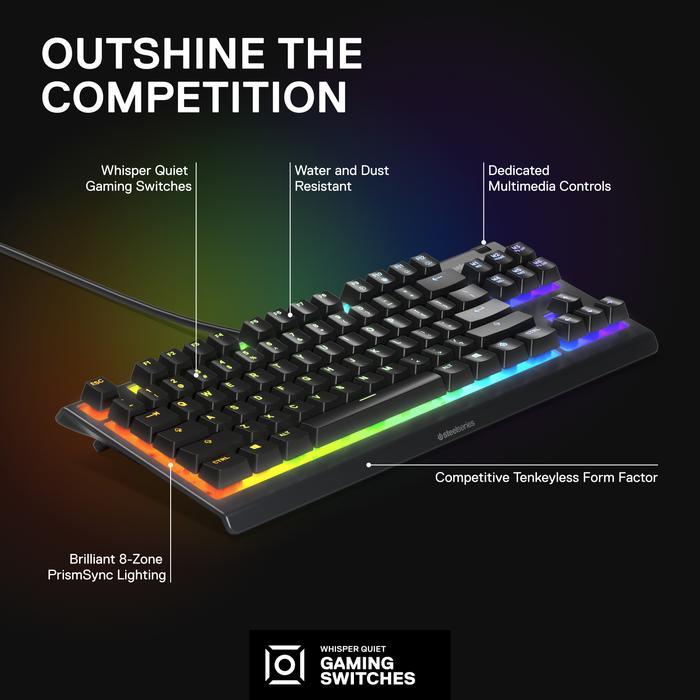 New Steelseries Apex 3 TKL - Gaming Keyboard