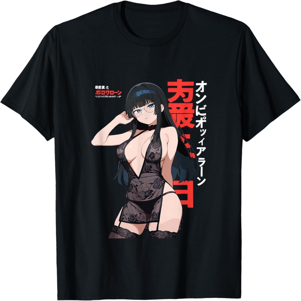 Waifu Sexy Anime Girl Model Cover Page Japanese Style T-Shirt