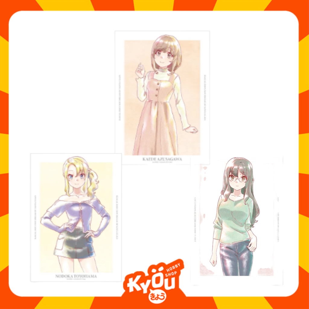 Futaba Rio - Toyohama Nodoka - Azusagawa Kaede Ani-Art aqua label A3 Matte Poster - Seishun Buta Yar