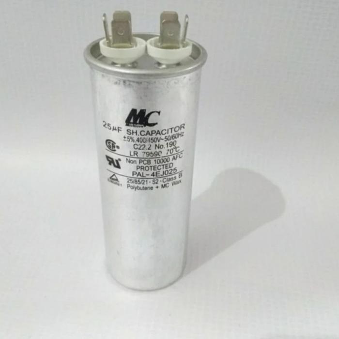 Kapasitor 25 uf AC Kaki 2 Capasitor 25 uf 25uf Sparepart