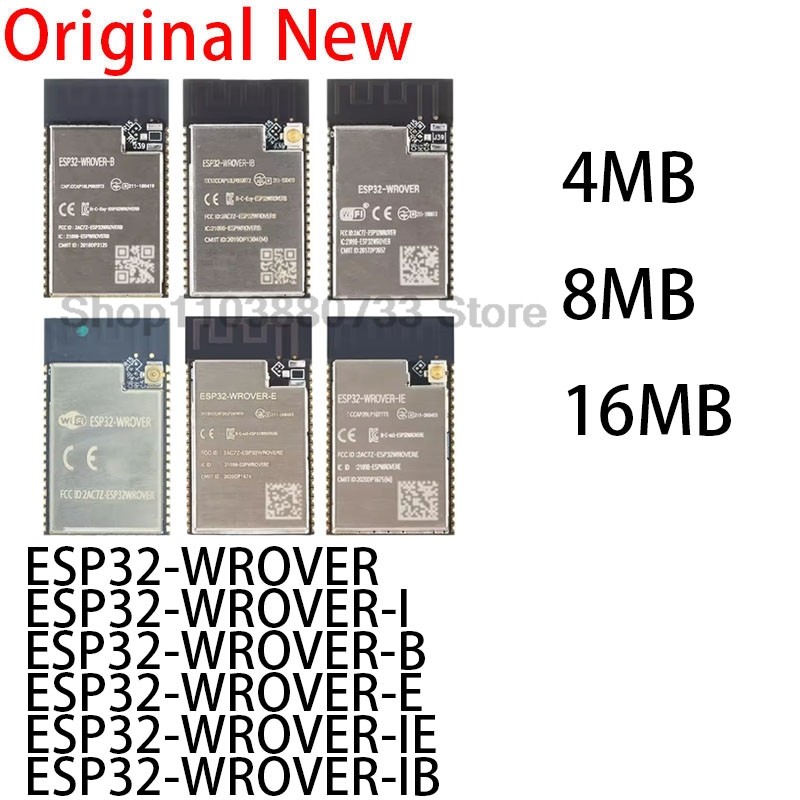 1PCS ESP32-WROVER ESP32 ESP-32 4MB 8MB 16MB Wireless Module ESP 32 ESP32-WROVER-I -IB -B -IE -E WiFi