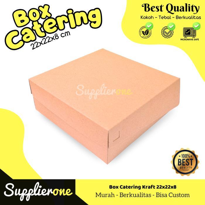 New Box Nasi isi 25 / Box Catering / Lunch Box / Dus Nasi / Dus Catering ukuran 22x22x8