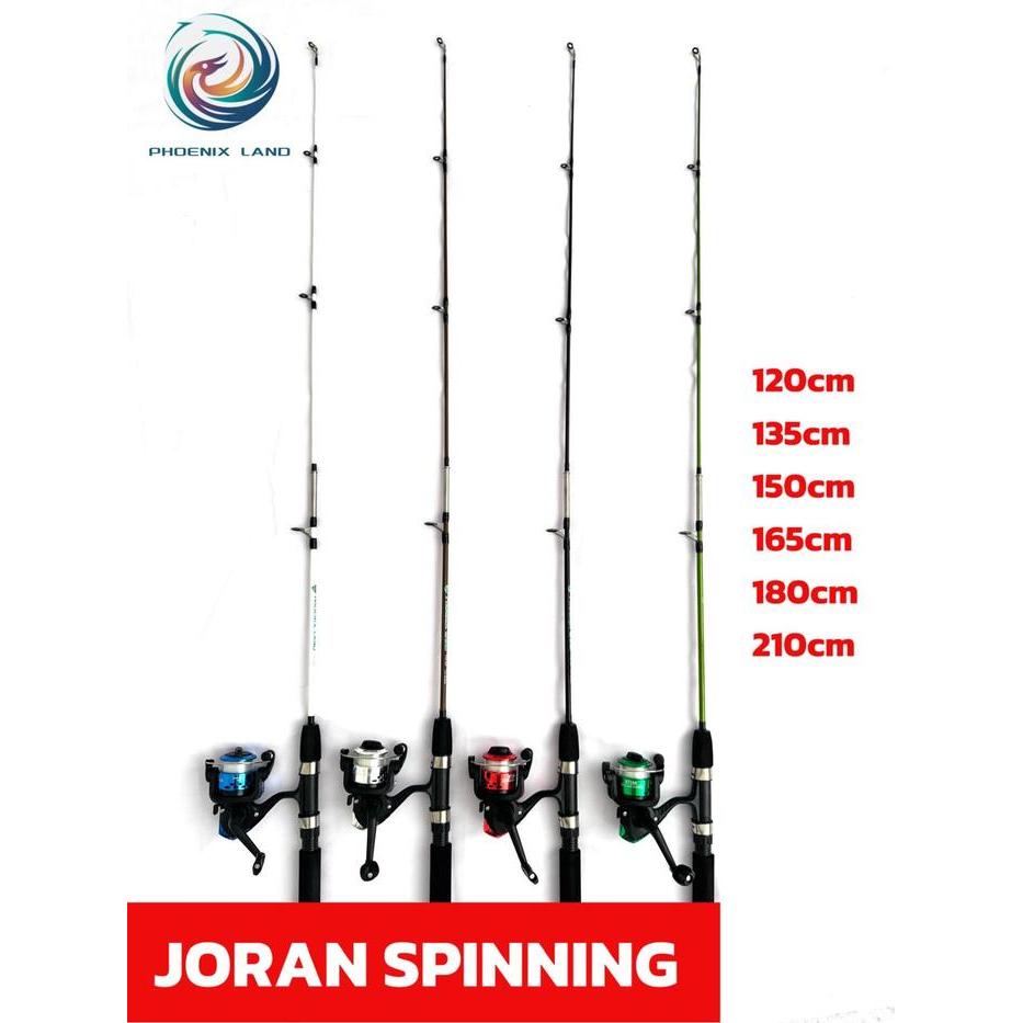 Set Pancing Phoenix Land Joran Fiber + Reel Spinning 200 + Bonus Senar Set Pancing Murah Joran Fiber