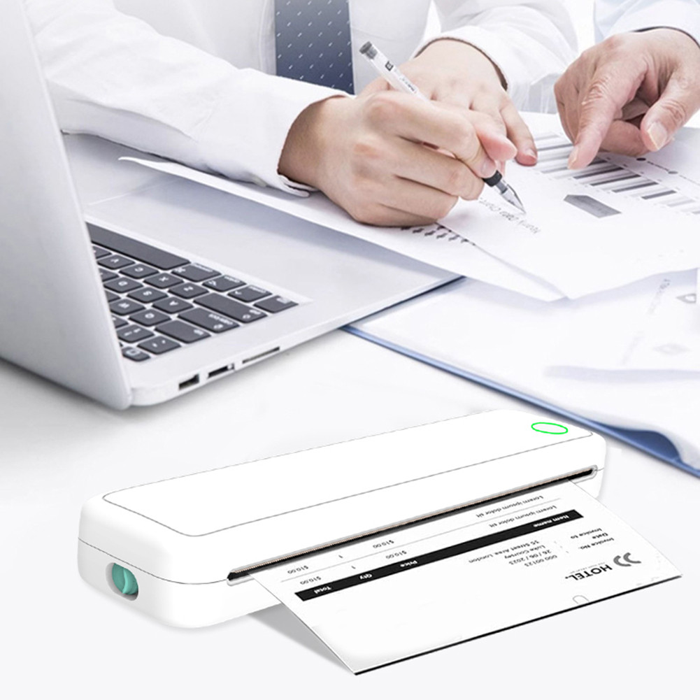 A4 Portable Thermal Printer Inkless BT Wireless Portable Printer with Printing Paper Min Portable A4