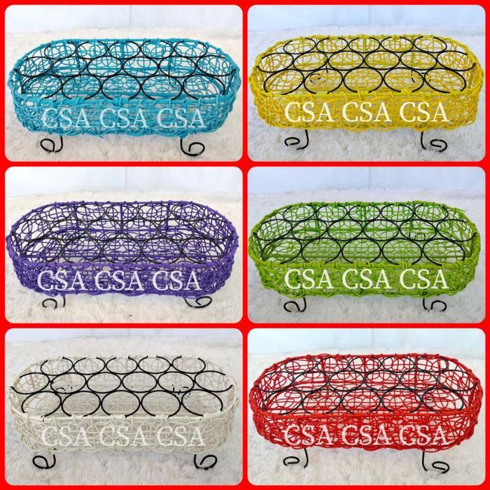 Terlaris Tempat Aqua Rotan Sintetis /Keranjang Aqua Gelas 16 Lubang/Wadah Aqua Rotan Sintetis Tbk