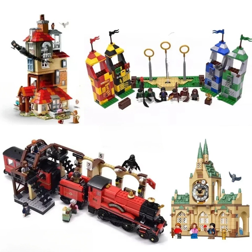 Hospital Wing Anime Book Train Building Block Magic Book Knight Bus Quidditch 12 Grimmauld Place