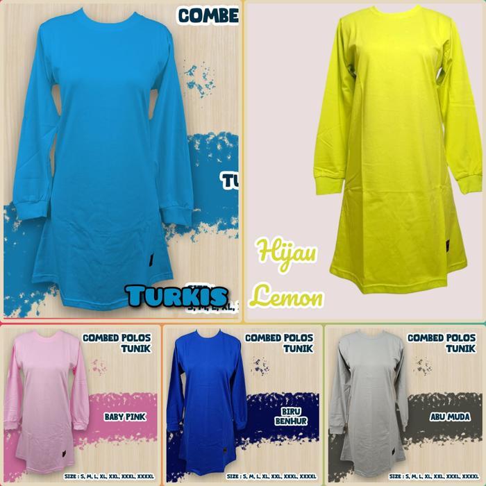 XXXXL Kaos Polos Bigsize Tunik Muslimah Oblong Jumbo/Seragam Olahrag
