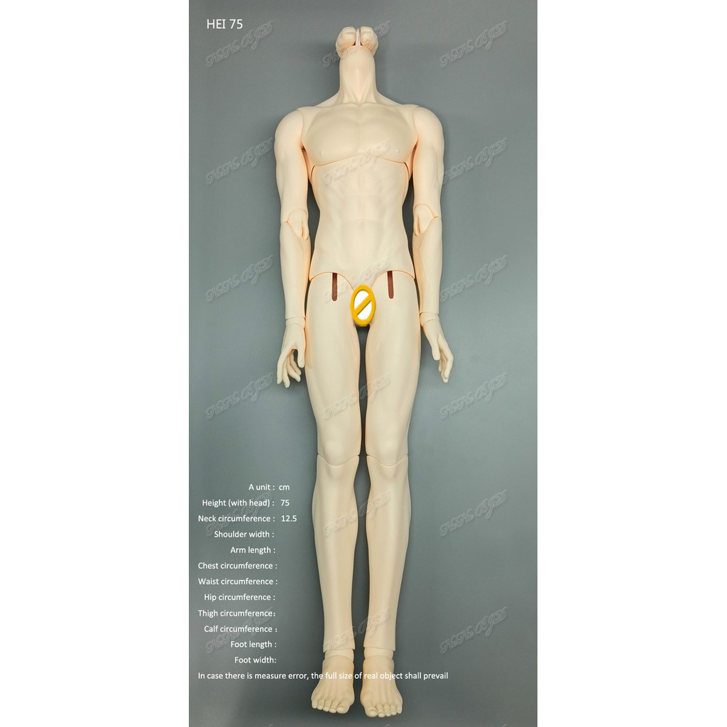 HeHe BJD 1/3 BJD male body 77cm (Just Body only, Without Head ) 75 cm male bodies