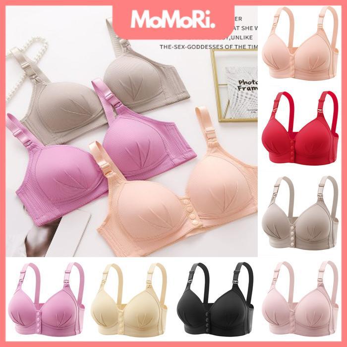 Bra Jumbo Kait Depan Bh Menyusui Wanita Tanpa Kawat Besar Kancing