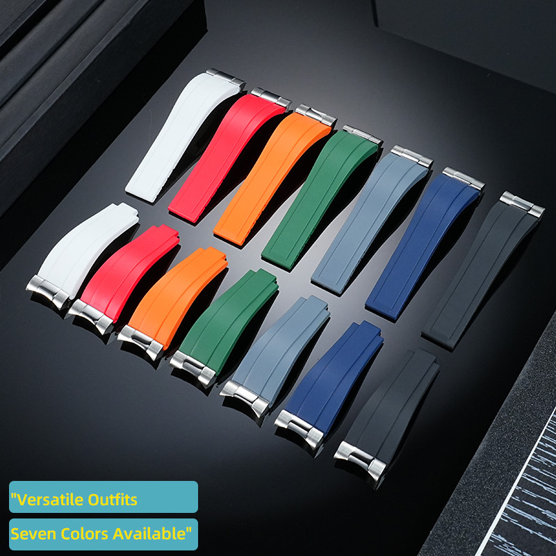 Rubber strap folding clasp For ???Tudor Heritage 1958 Bronze Black Bay Chrono S&G M79250/79363 20mm