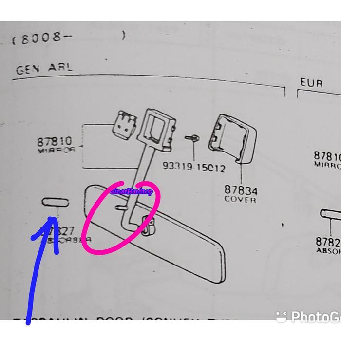 KARET KACA SPION DALAM HARDTOP FJ40 BJ40 ORIGINAL