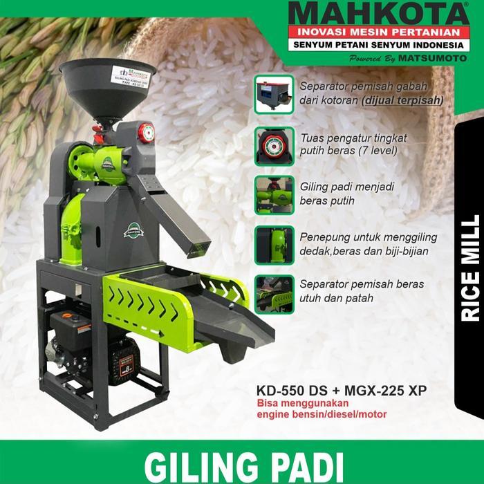 Mesin Giling Padi Jadi Beras Mahkota KD 550 Tepung Jagung Kopi Engine