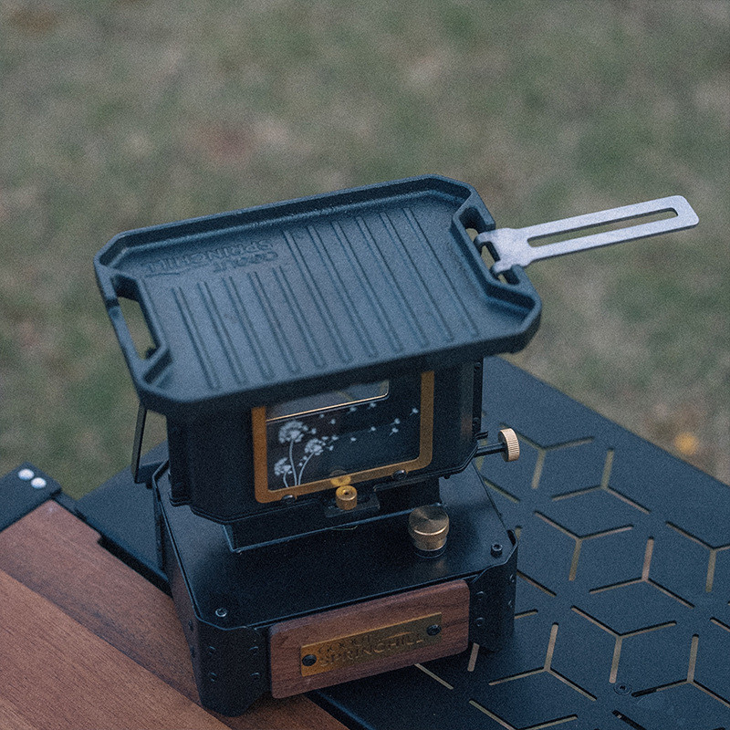 COOUT SPRINGHILL Outdoor Mini Grill Pan Lightweight Camping Portable Spider Oven Grill Pan with