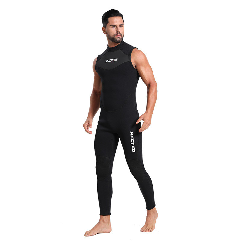 3mm Neoprene Vest Wetsuit One Piece Wetsuit Scuba Sleeveless Diving Suit Men Spearfishing Snorkeling