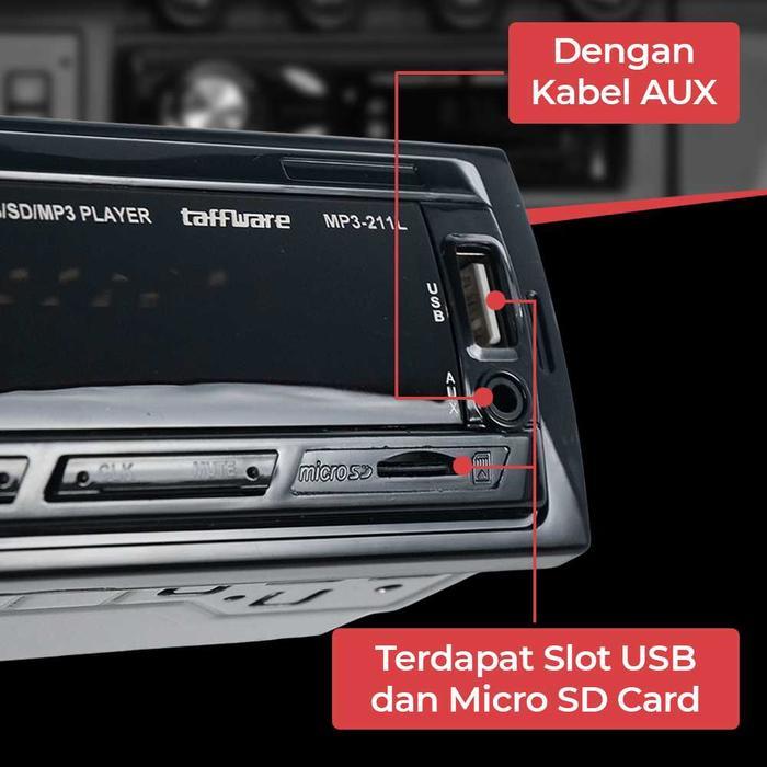 Cod Taffware Tape Mobil Audio Bluetooth 5.0 Super Bass Mp3 Player Carry Pickup Pioneer Grand Max