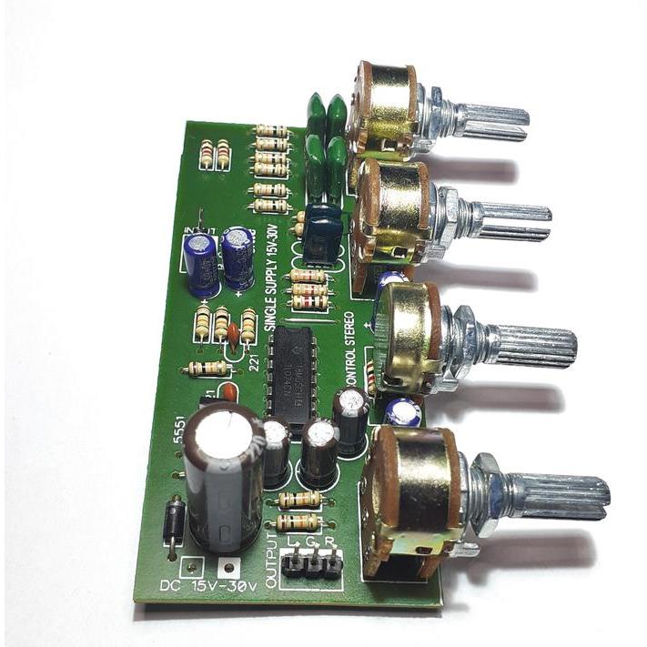 KIT TONE CONTROL BIFET TL074 SINGLE SUPPLY DC 15V-30V
