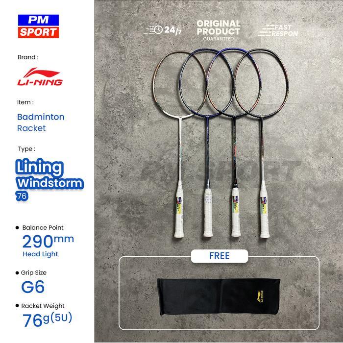 TerbaruBest Seller Raket Badminton / Bulutangkis Lining Windstorm 76
