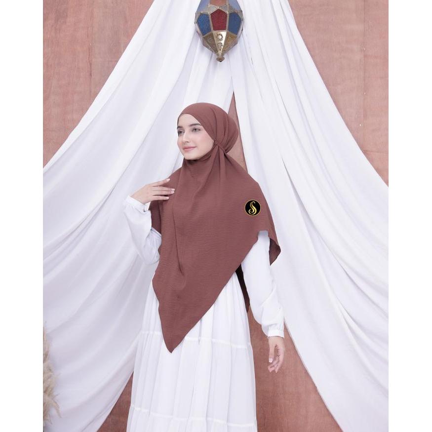 Kerudung Bergo Aura Syari Crinkle AirFlow HQ Non Pad