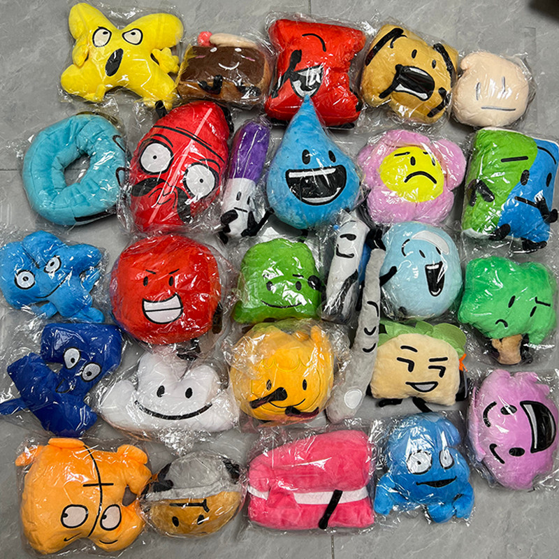 Battle for Dream Island Plush Toy BFDI Leafy Firey Flower Waterdrop Bubble Plushies Figure Stuffed