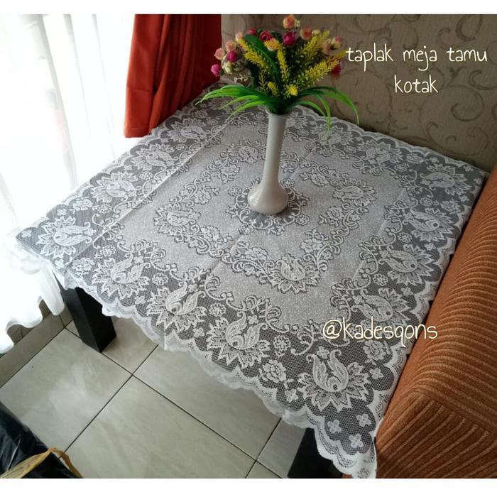 taplak meja tamu kain polyester