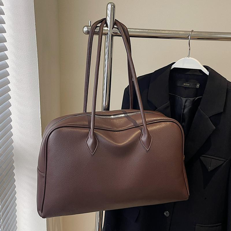 Soft Luxury Bowling Shoulder Bag Fashion Simple Brand Large Capacity Brand Tote Bag High-end