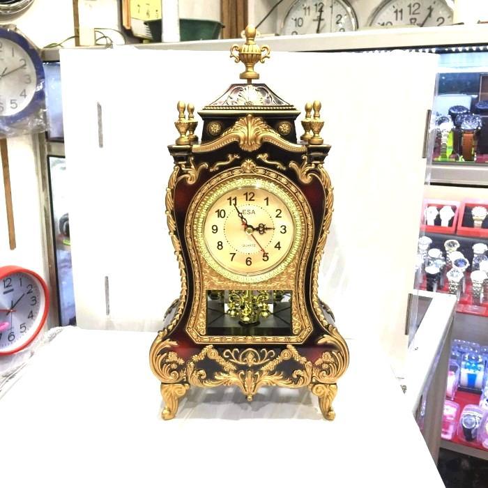 jam meja vintage antik gaya Eropa 28cm