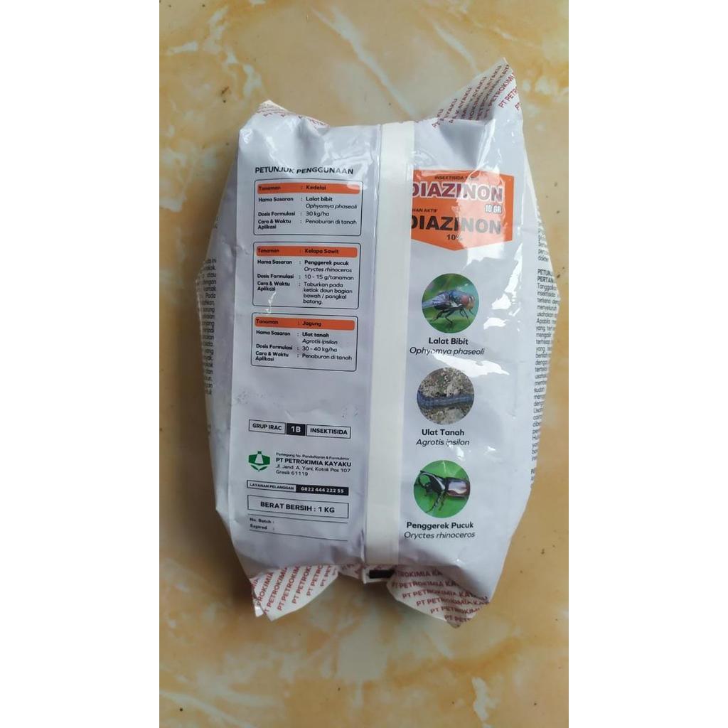 Promo Diazinon 10 Gr 1 Kg Insektisida Pembasmi Hama Tanah Uret Larva Kumbang Tbk