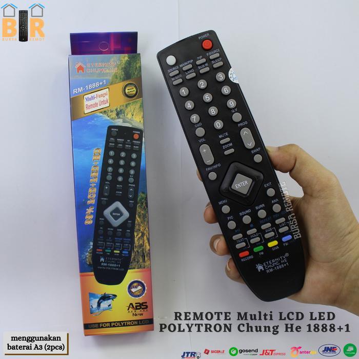 "New" REMOTE MULTI TV LCD / LED POLYTRON RM-1888+1 - GROSIR