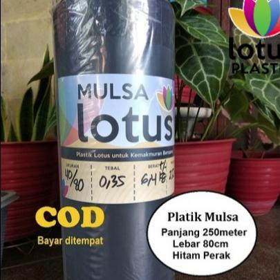 Plastik Mulsa Plastik Hitam Perak 1 rol lebar 80 cm panjang 250 meter