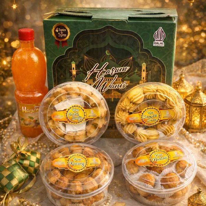 PREMIUM Grosir Promo Paket Ceria Parcel Kue Kering Cookies + Sirup Lebaran Idul Fitri Harum Wangi