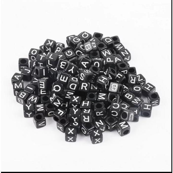 110Pcs Mote Huruf Manik Manik Huruf Mote Alfabet Manik Meronce