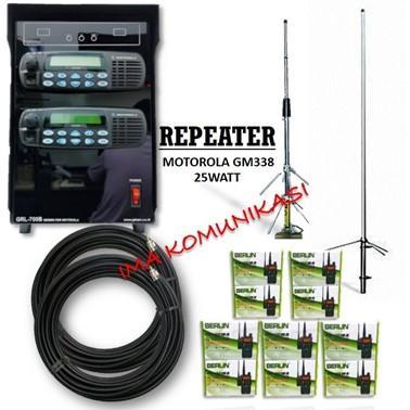 Repeater Motorola Paket Ekonomis Lengkap Antena Kabel Bonus 10 Unit Ht