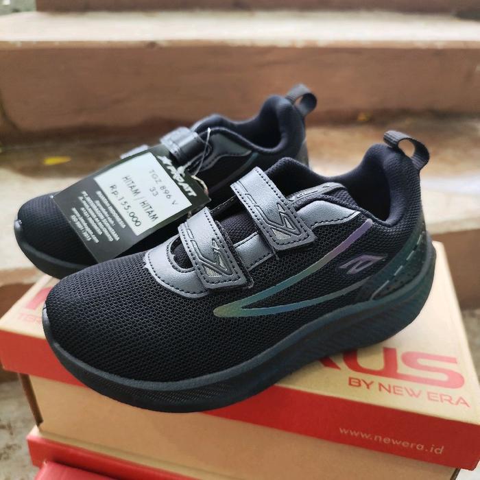 Aerostreet - Original: Tgz 896 V Hitam Velkro Sneaker Unisex Pria & Wanita Ukuran 31-38 Desain