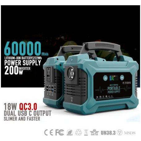 GENSET GENERATOR Portable MINI Solar Inverter 200W 110V 220V POWERBANK